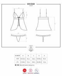 Комплект Obsessive 844-BAB-1 BABYDOLL