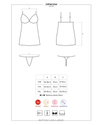 Комплект Obsessive JOLIROSSE CHEMISE