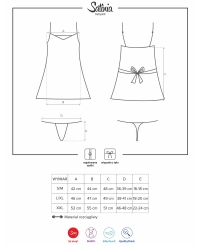 Комплект Obsessive SATINIA BABYDOLL